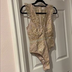 Hello Molly sequin bodysuit